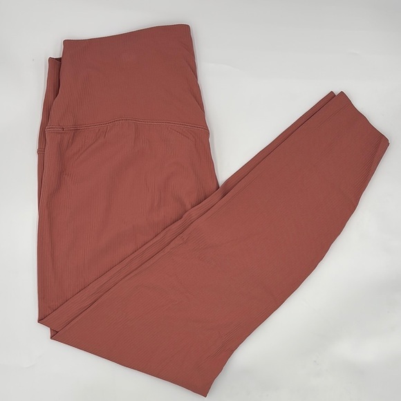 Nike Zenvy Rib Gentle-Support High-Waisted 7/8 Leggings - Picture 1 of 7